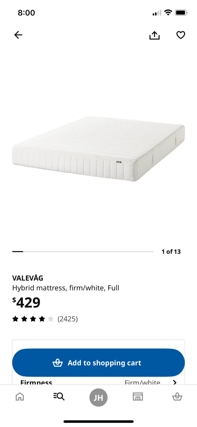 IKEA MALM Bed Frame with VALEVÅG Mattress (Queen, White) - photo 3