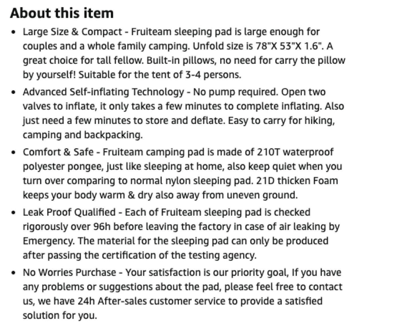 FRUITEAM Double Sleeping Pad - Dark Navy - photo 5