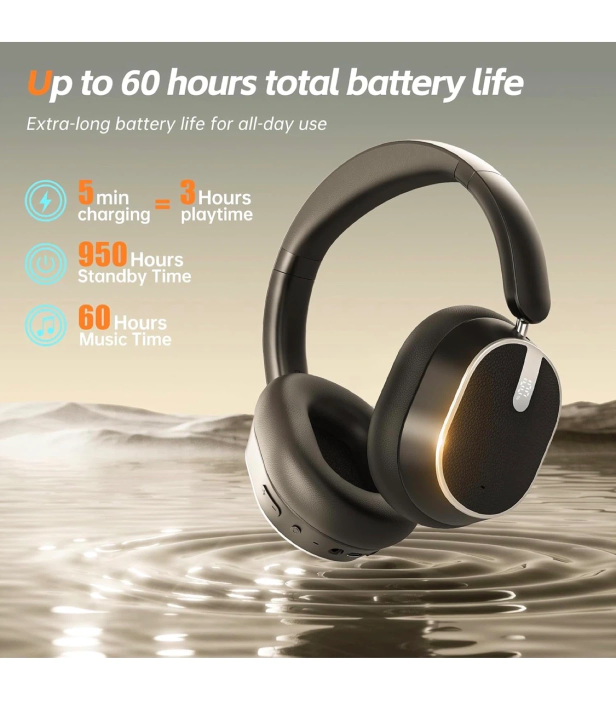 Black Wireless Headphones