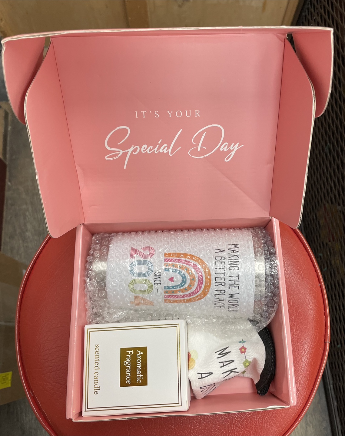 Birthday Gift Box Set with Candle and Mug