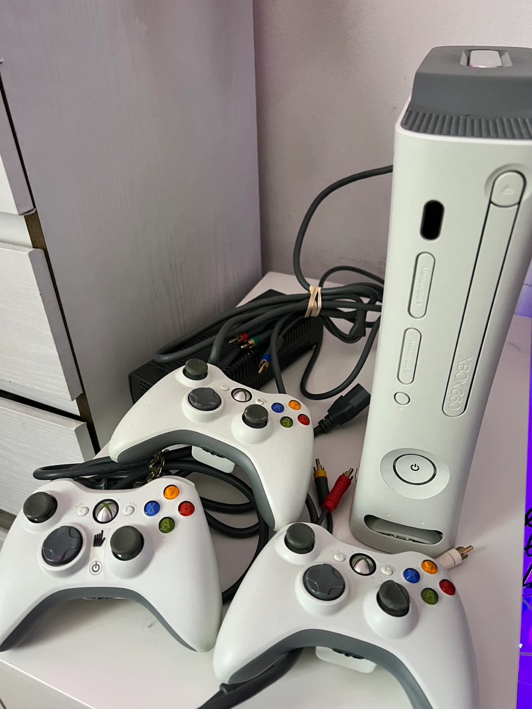 Xbox 360 Console with 3 Controllers