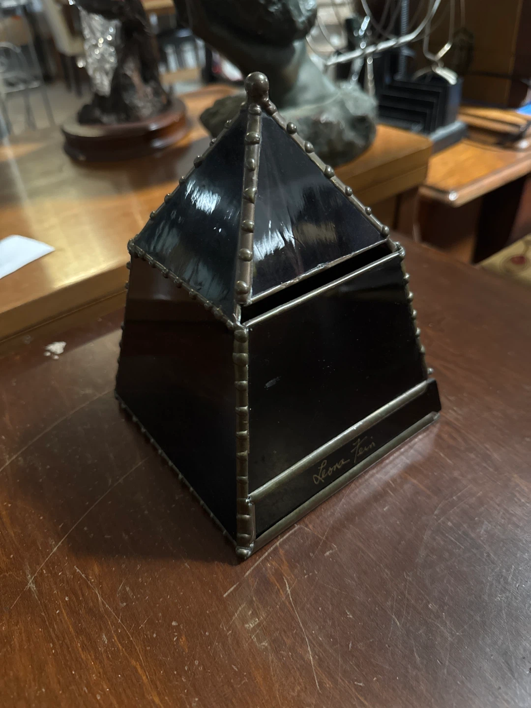 Leona Fein Stained Glass Pyramid Box - photo 2