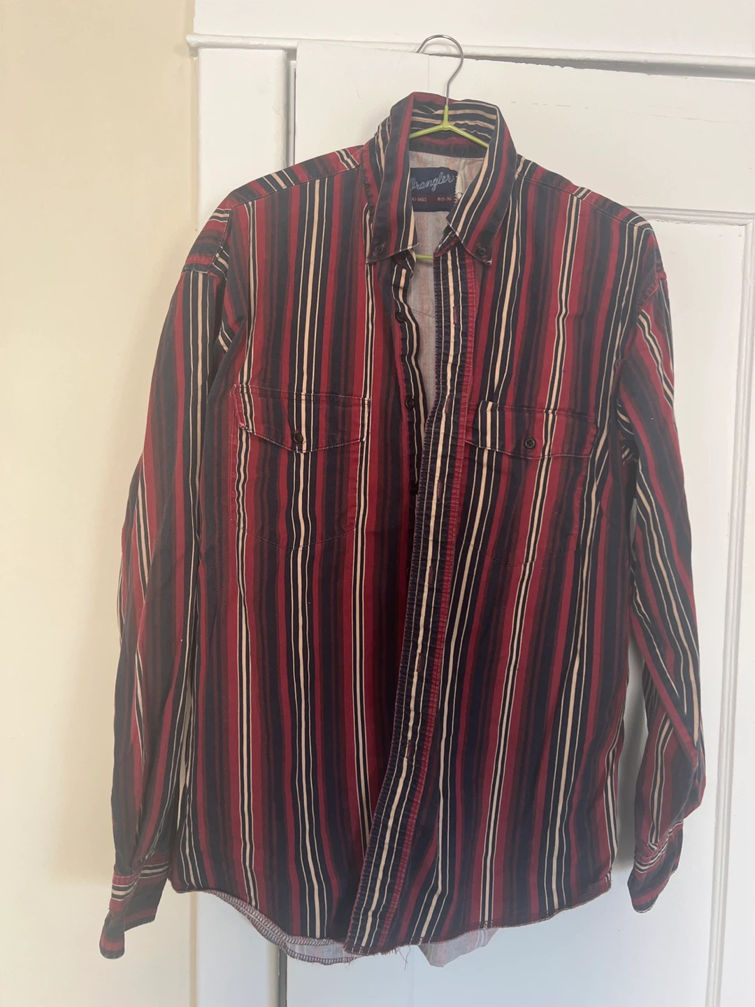 🏆Wrangler Striped Long Sleeve Button-Up Shirt - 16 1/2-36