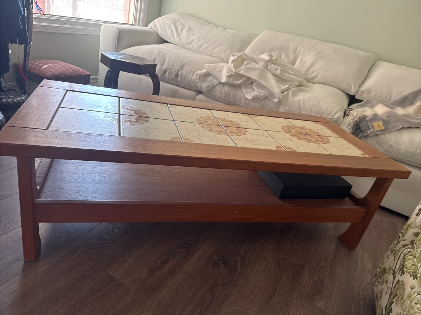 Teak tiled Top Coffee Table - photo 2