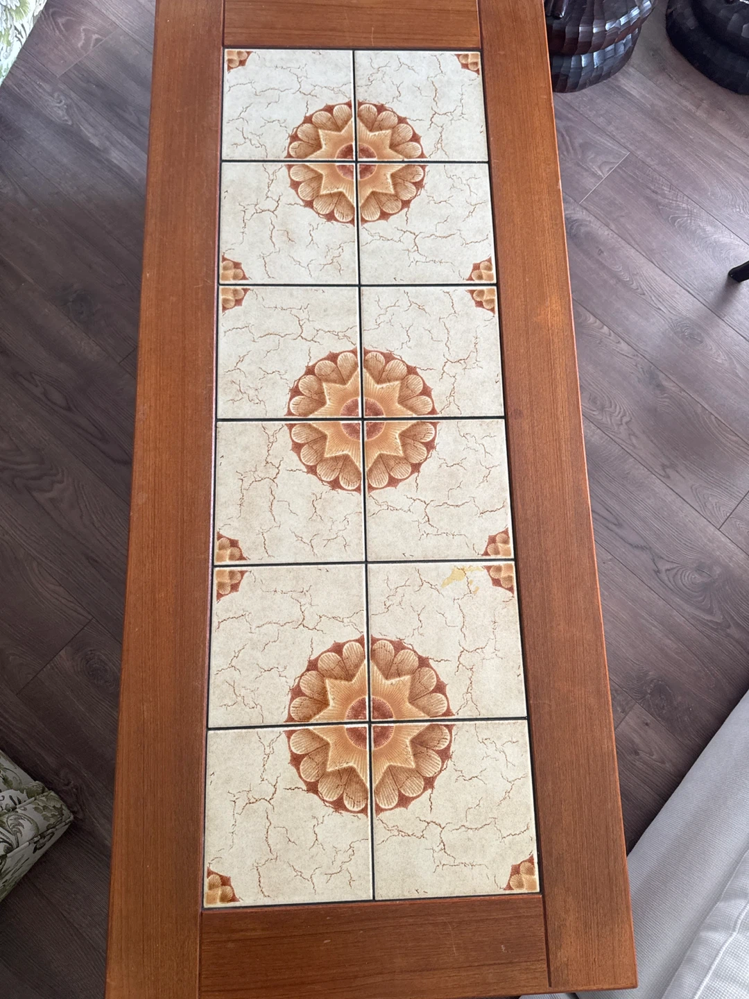 Teak tiled Top Coffee Table - photo 4