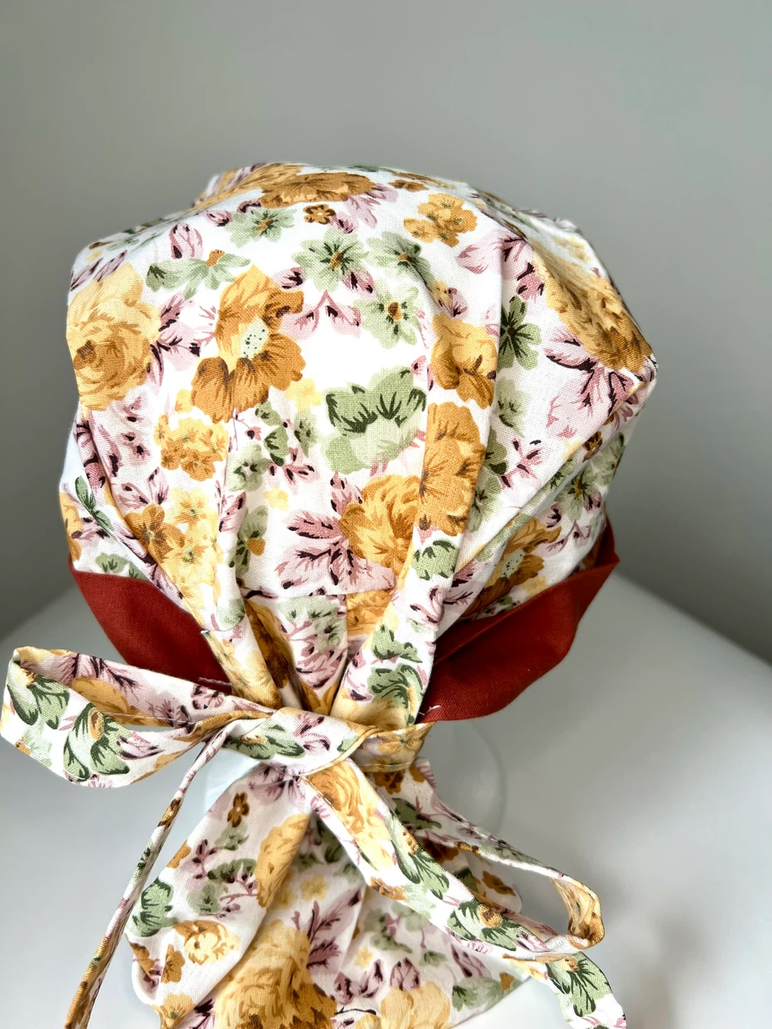 Floral Scrub Cap with Buttons - photo 5