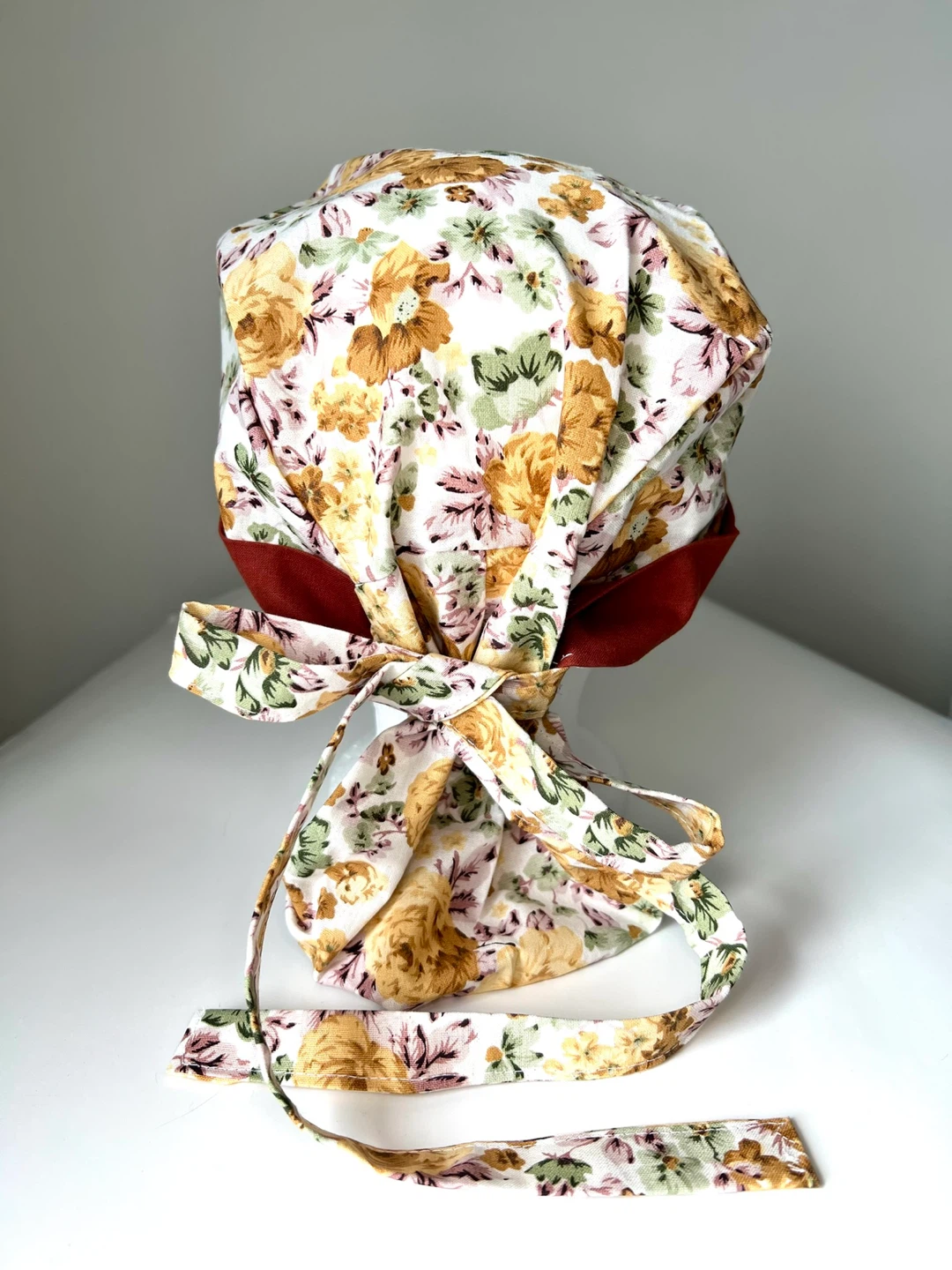 Floral Scrub Cap with Buttons - photo 3