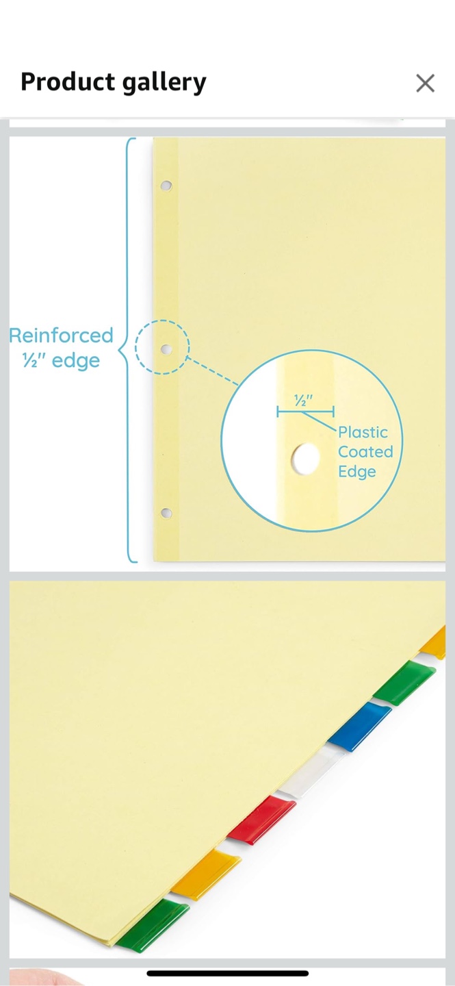 Blue Summit Supplies 8-Tab Binder Dividers - 48 Sets - photo 2