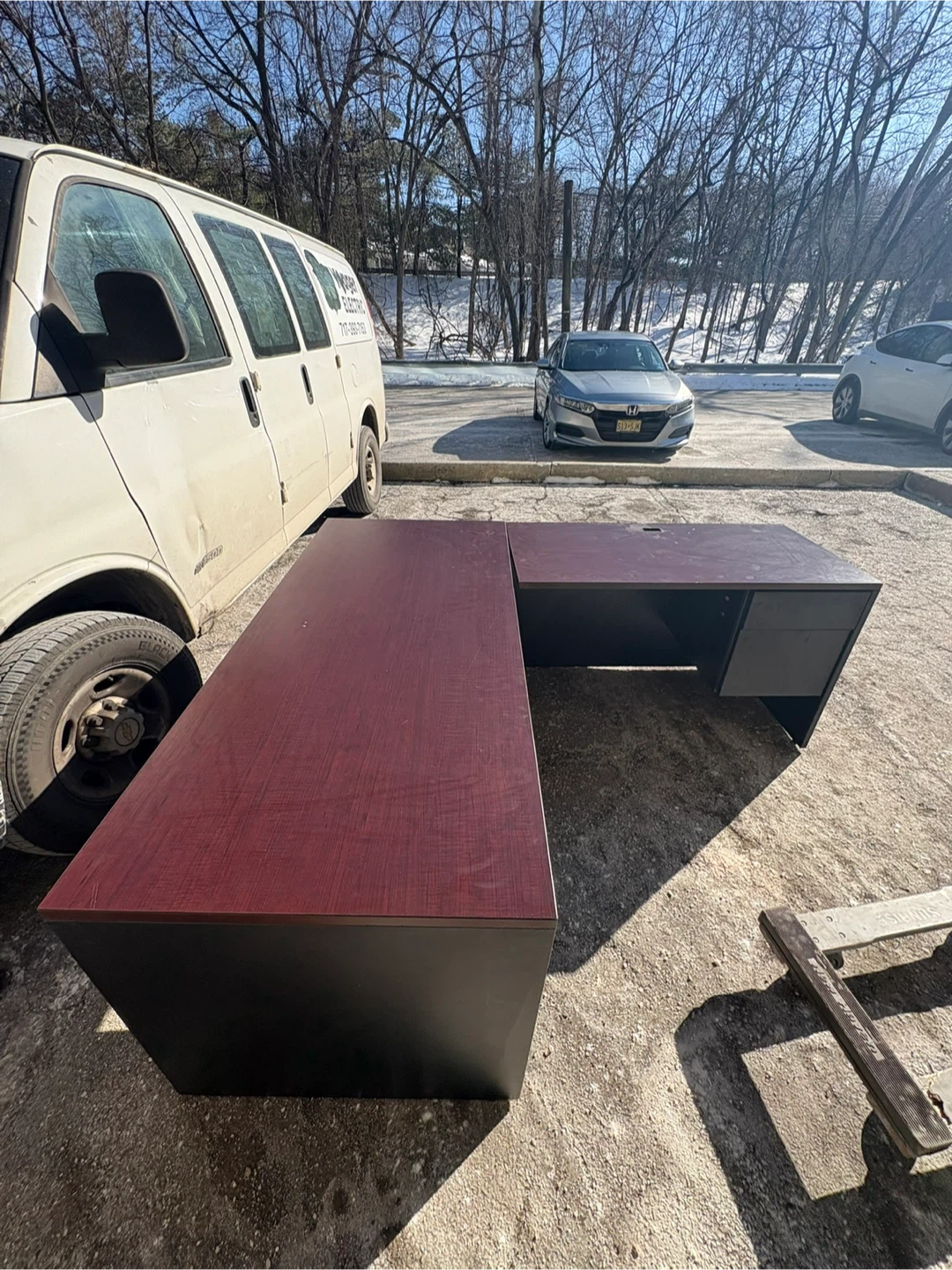 L-Shaped Office Desk - photo 4