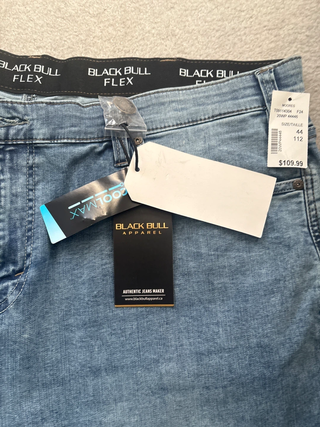 Black Bull Apparel Men's Jeans - Size 44 Waist x 34 Length - photo 2