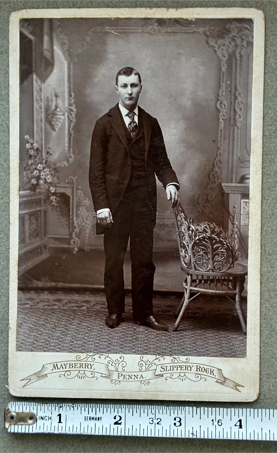 $7 Antique 1800s cabinet card man photo portrait vintage - photo 5