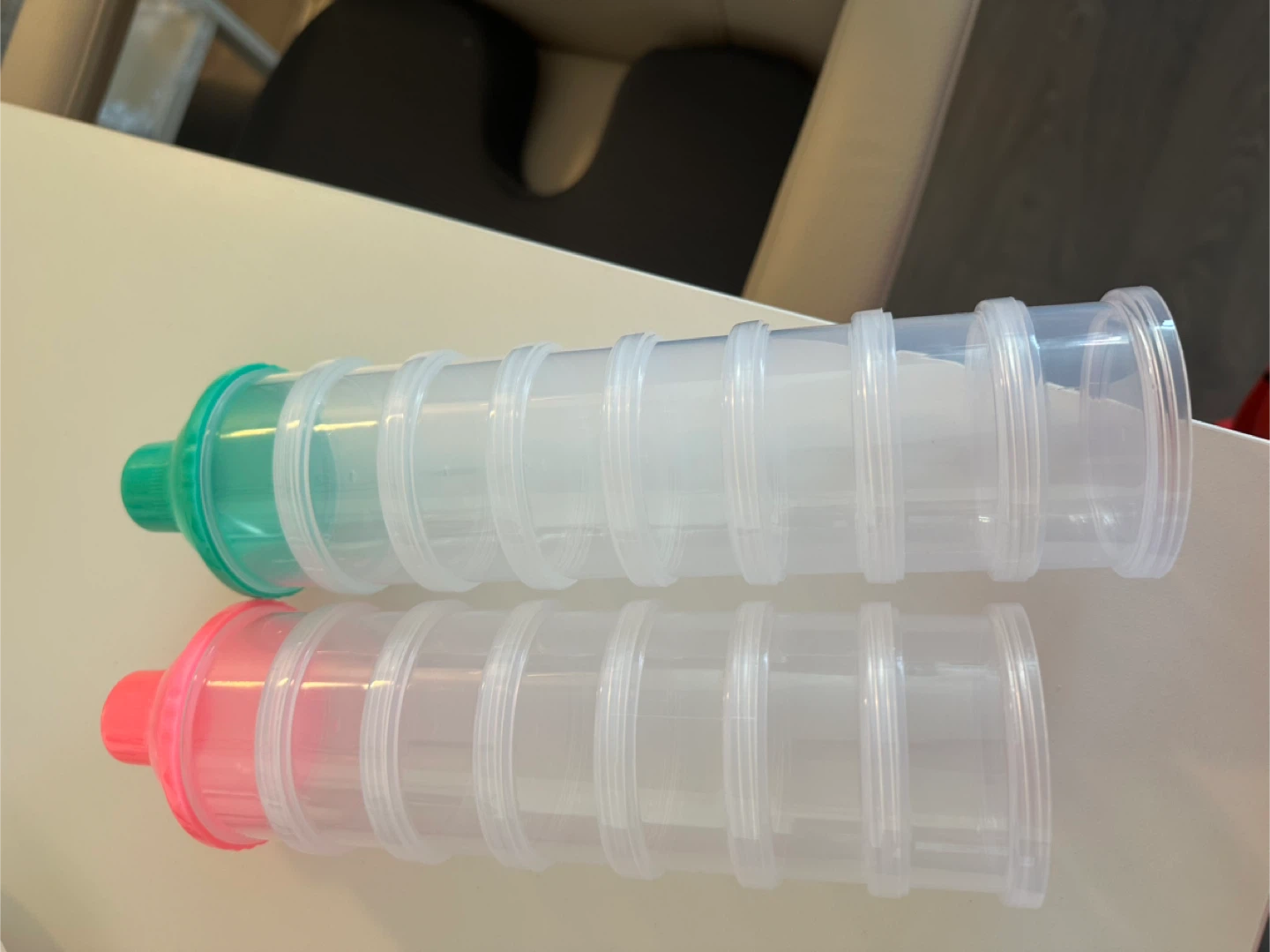 Stackable Formula Dispenser 15 dispensers- Green & Pink