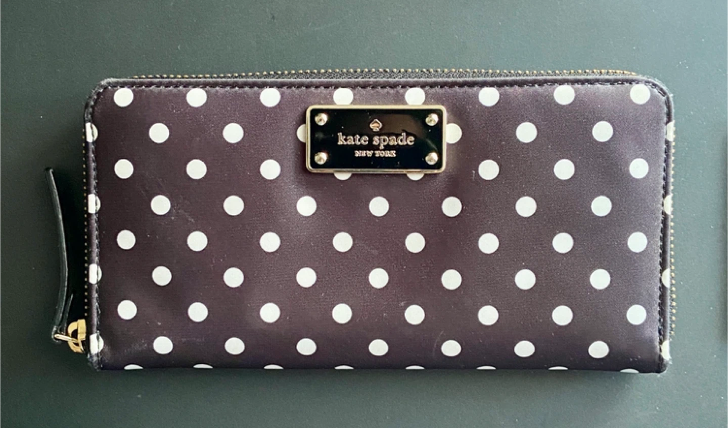 Kate Spade Polka Dot Zip Around Wallet