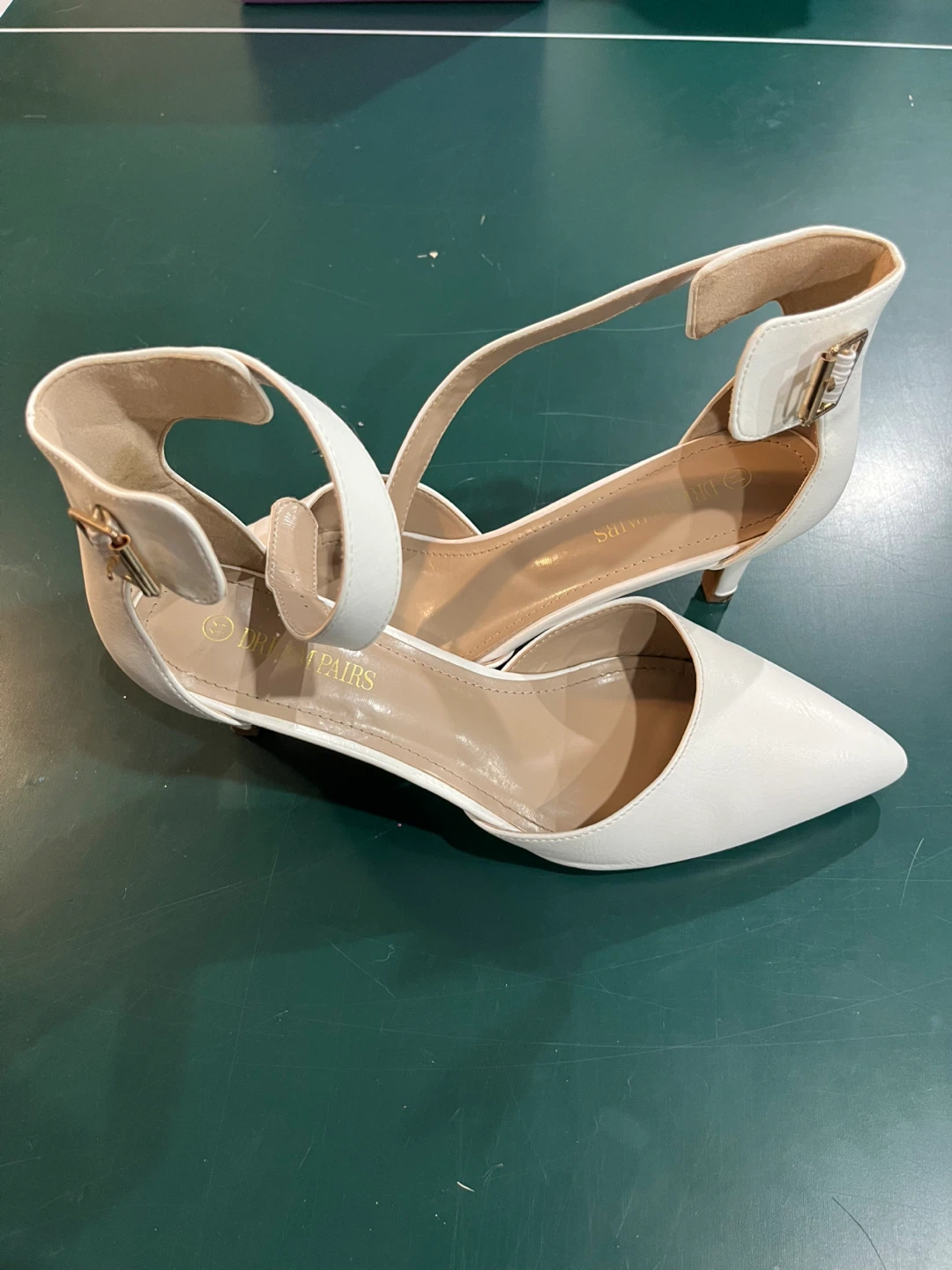 White Strap Heels - Dream Pairs