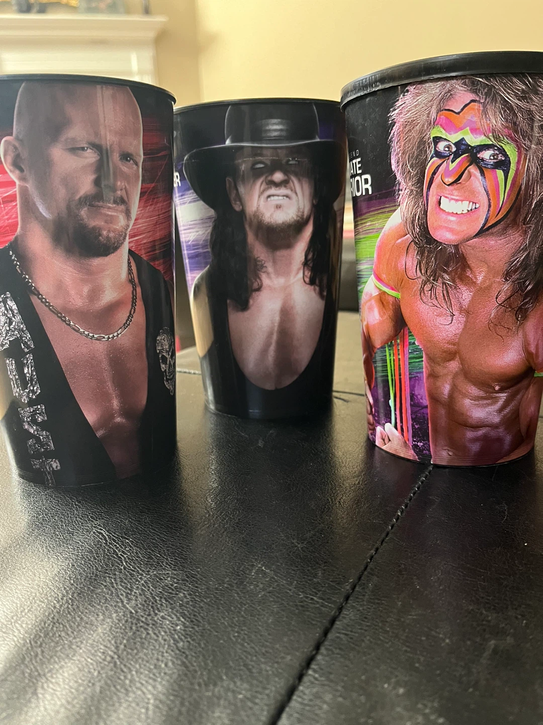 WWE Slurpee Cups - Stone Cold, Undertaker, Ultimate Warrior