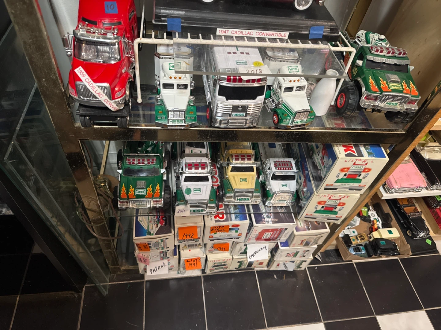 Hess Toy Trucks - 1959 Cadillac Convertible & Others