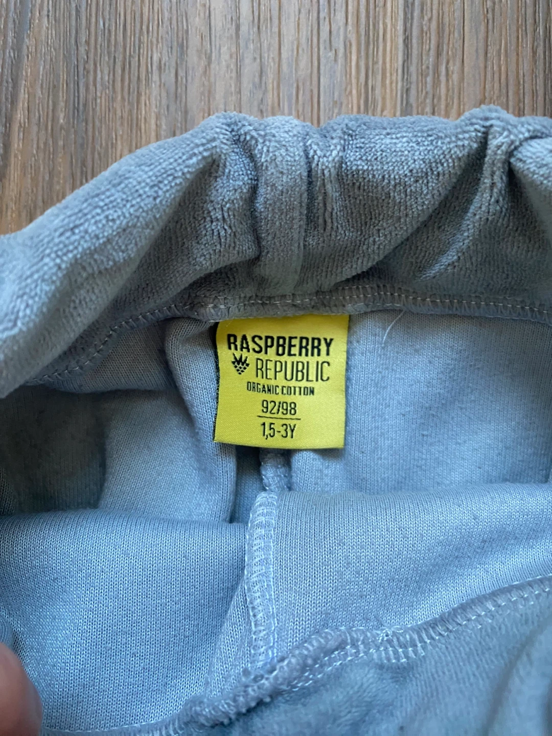 Raspberry Republic Organic Cotton Velour Pants Grey 92/98 - photo 3