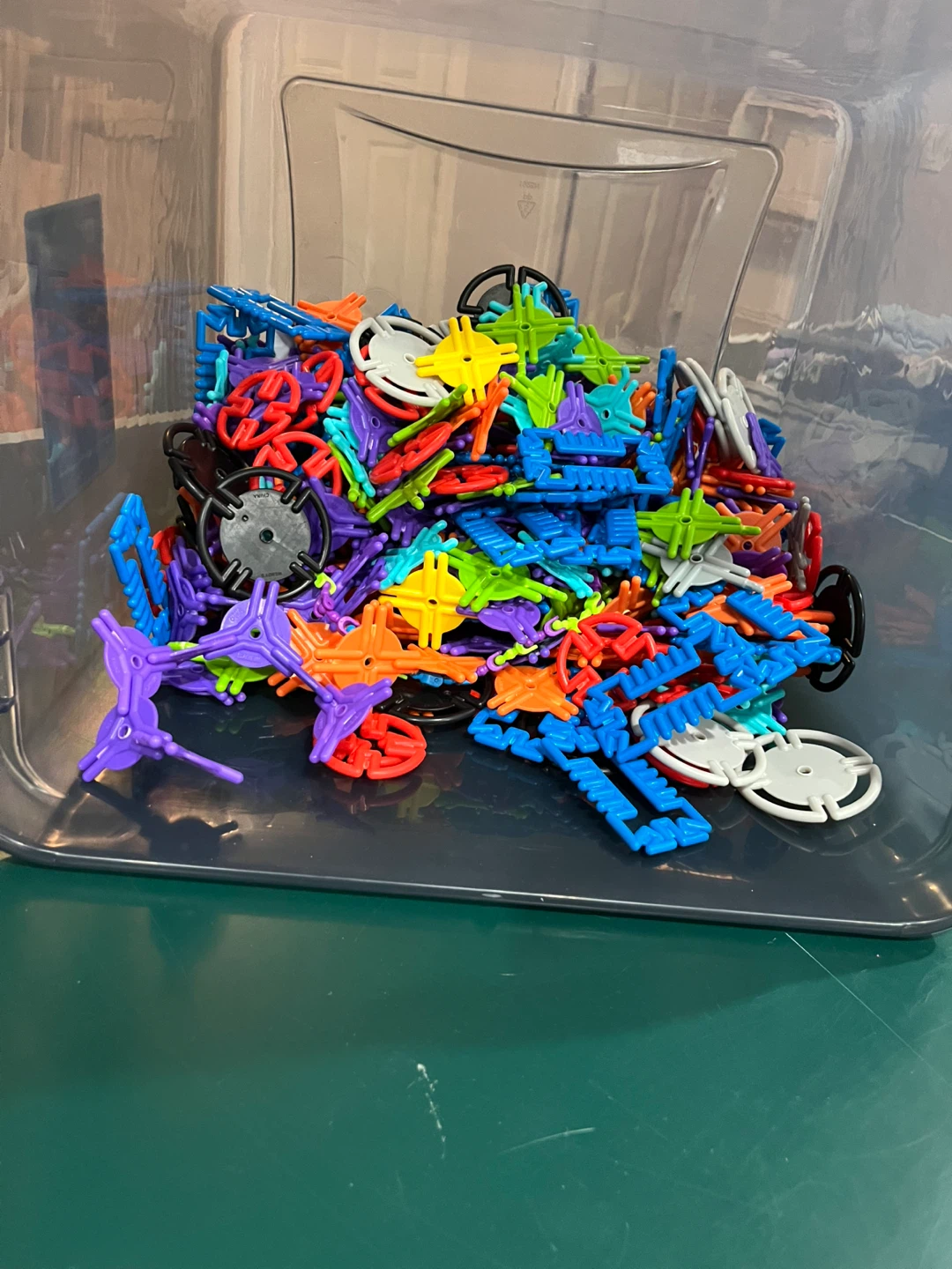 Assorted Plastic Building Toy Pieces