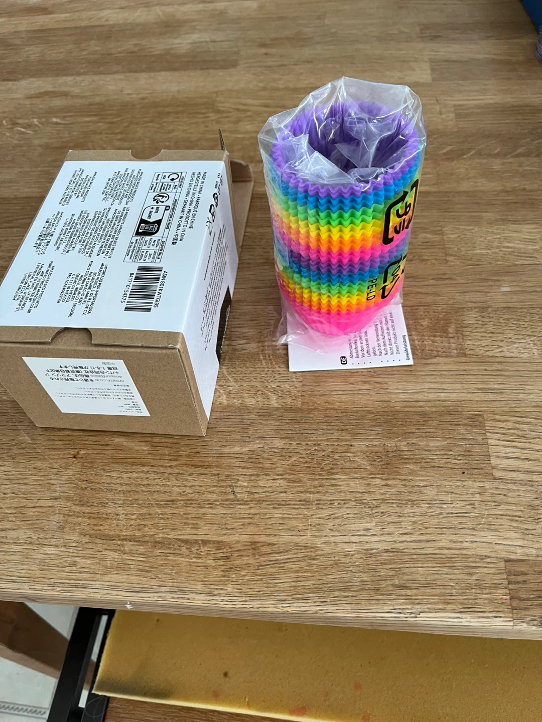 Rainbow Silicone Muffin Liners New