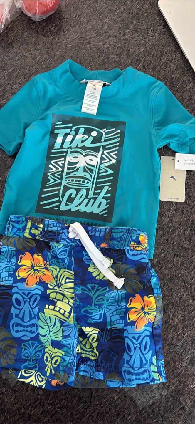 NEW 12-24 Mth Tommy Bahama Rash guard Sets