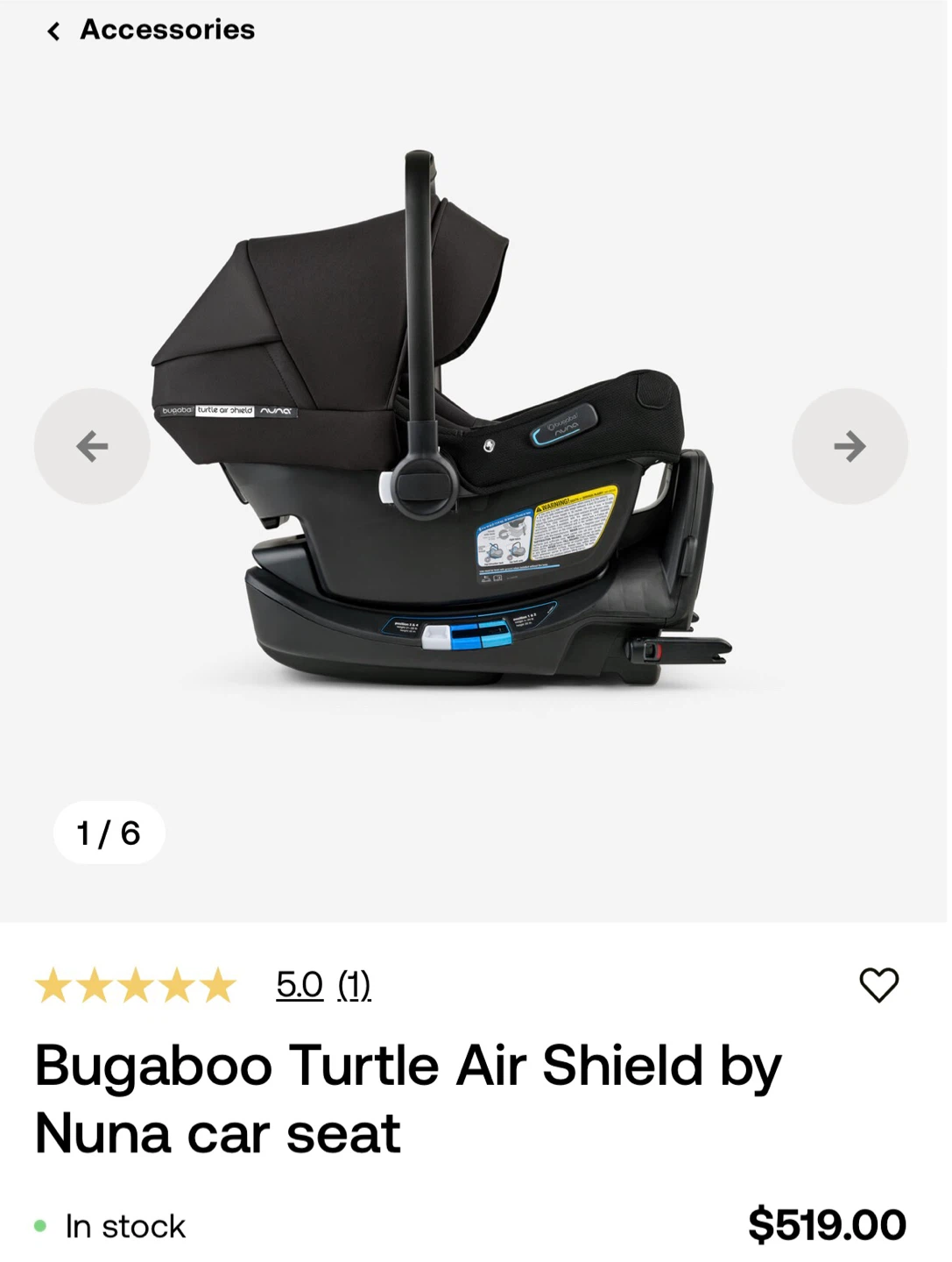 Bugaboo Turtle Air Shield by Nuna Car Seat