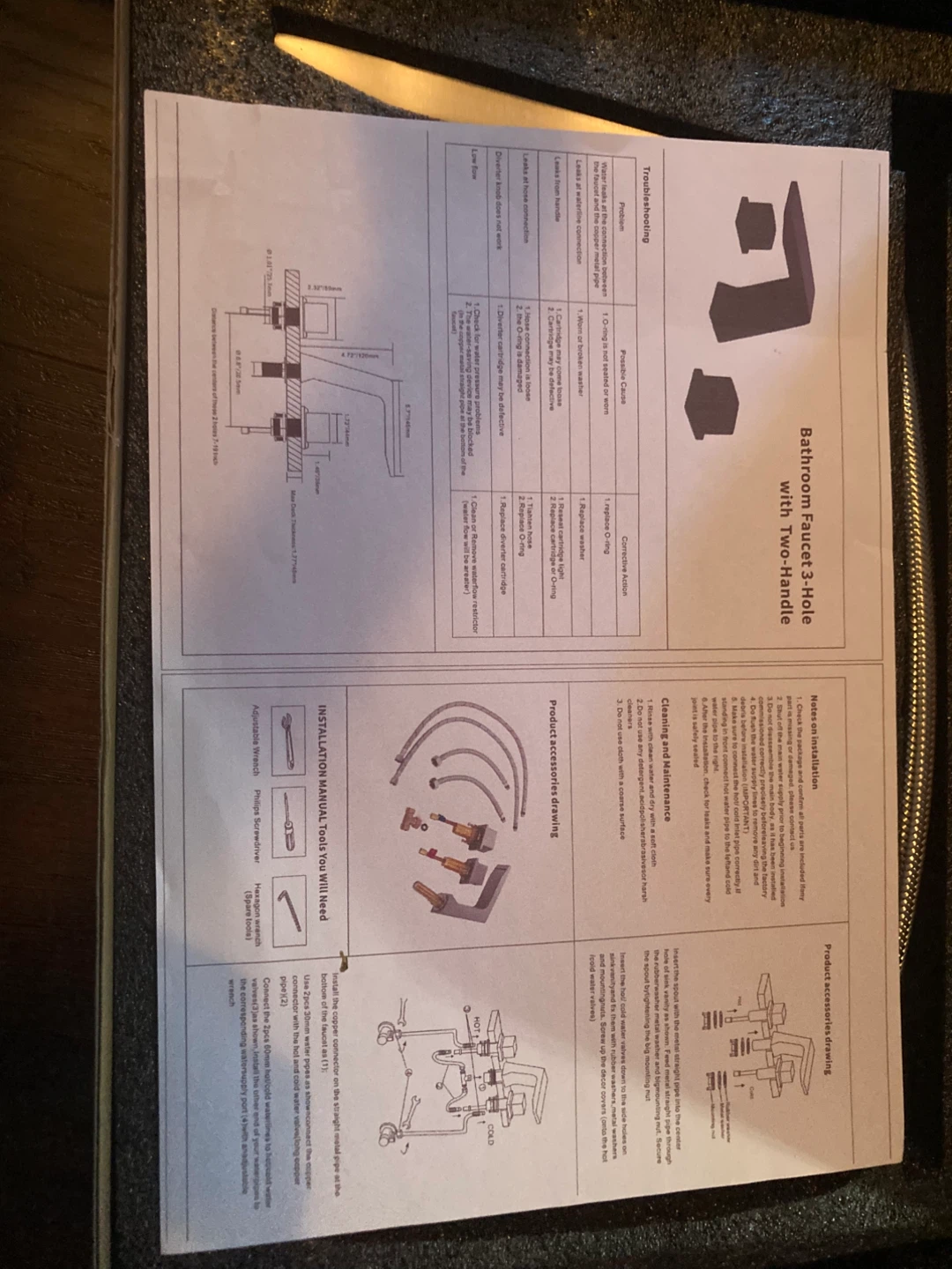 Brand new 3-Hole Widespread Bathroom Faucet - photo 4