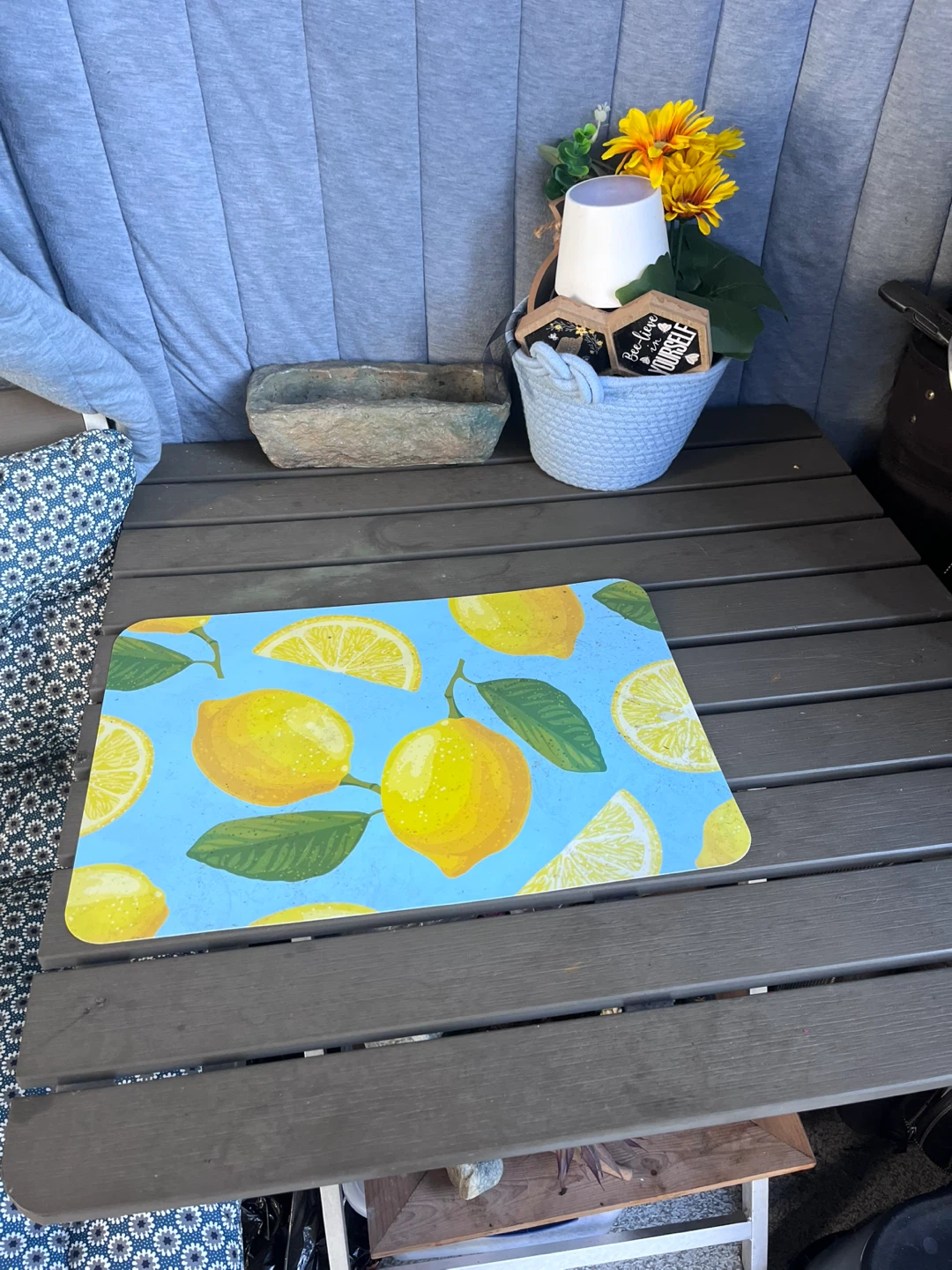 Outdoor tabke with 2 x Chair and 2 xCushion