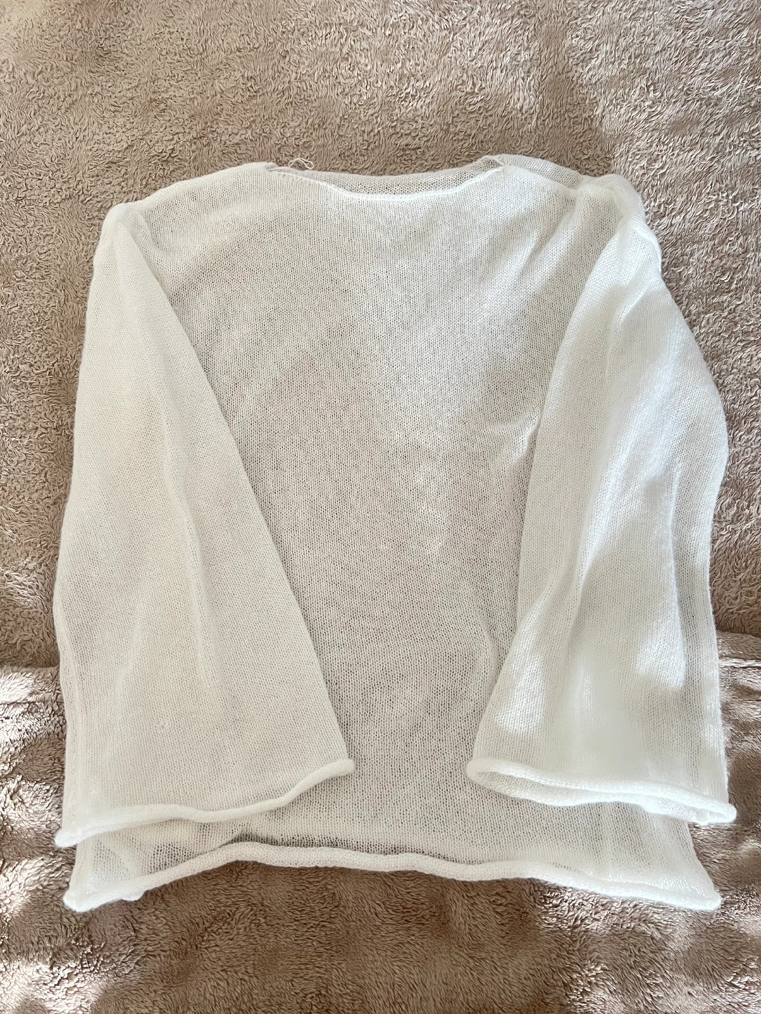 White Sheer Knit Top