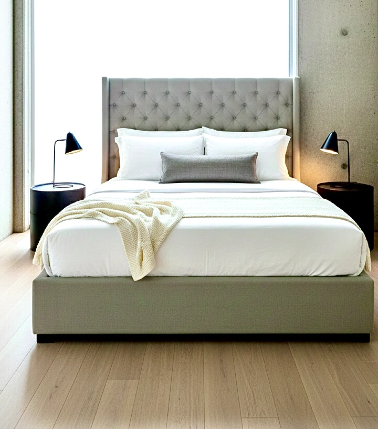 Extra high Upholstered Queen Bed - photo 3
