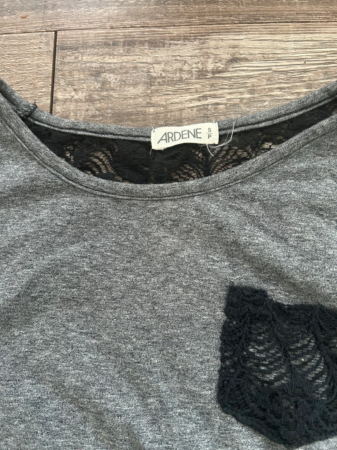Ardene Women's Grey Long Sleeve Lace Top - photo 3