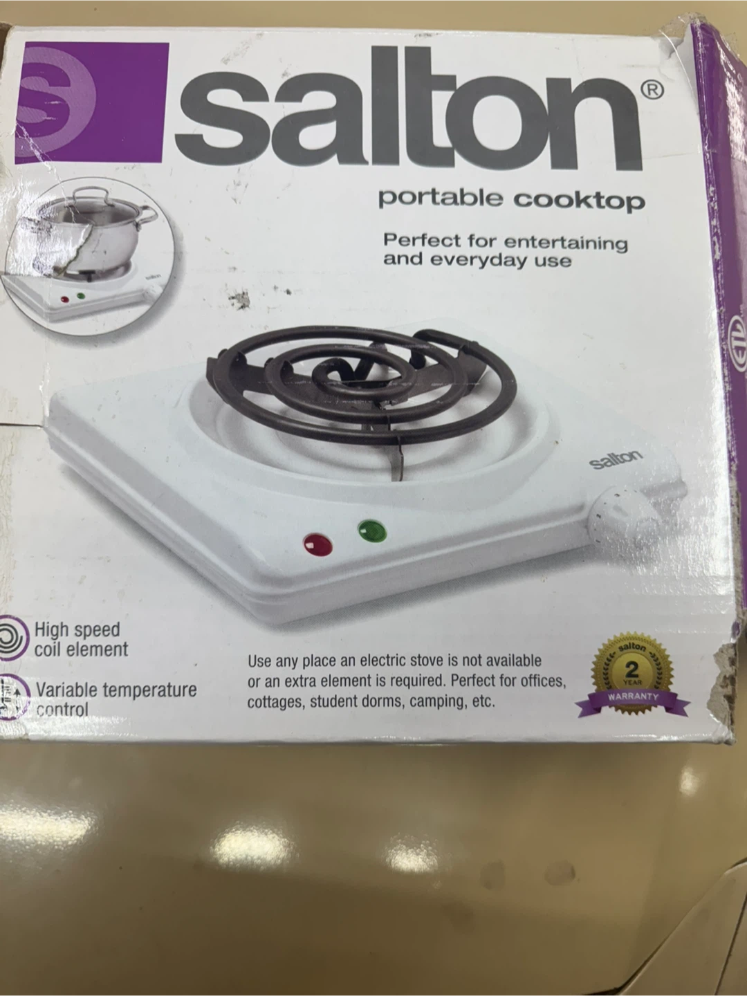 Salton Portable Electric Cooktop