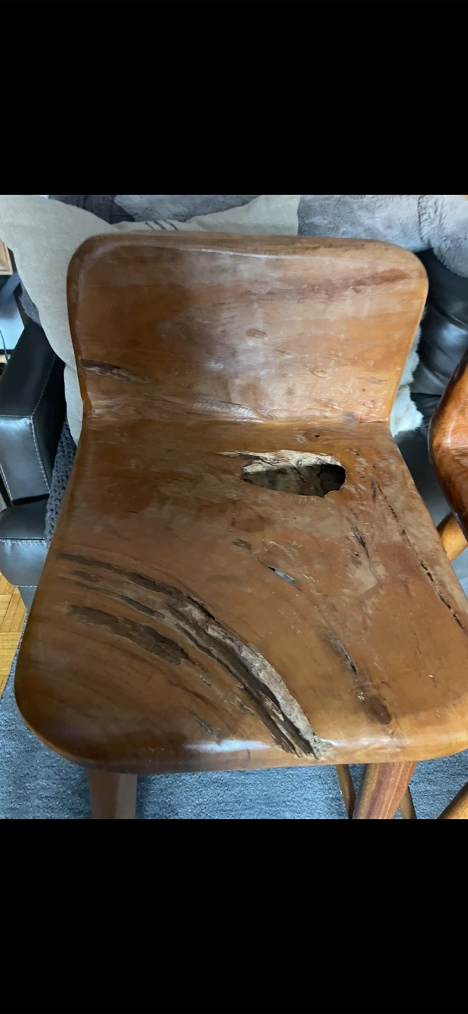 Wooden Bar Stool - photo 2