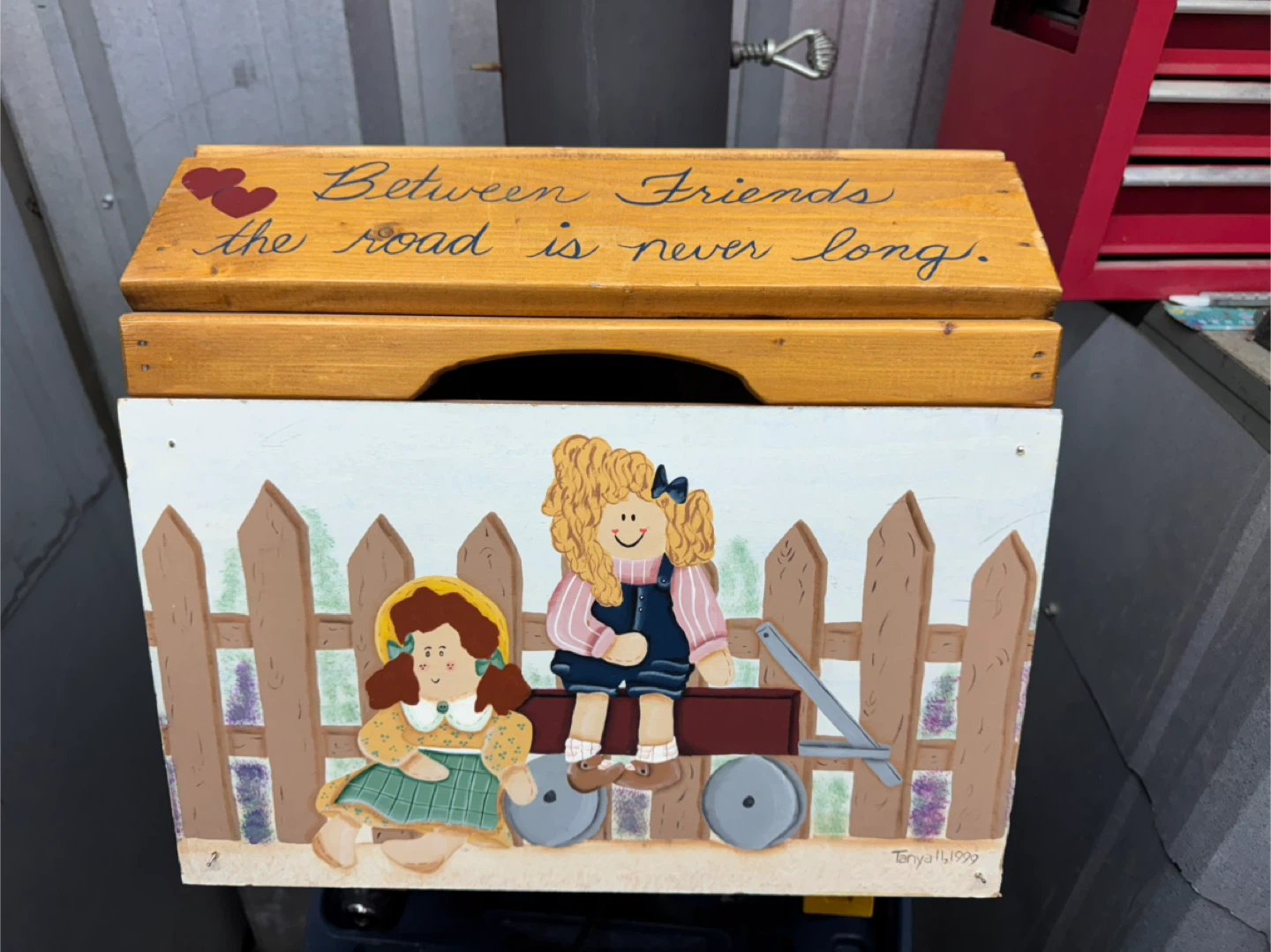 Hand-Painted Wooden Keepsake Box