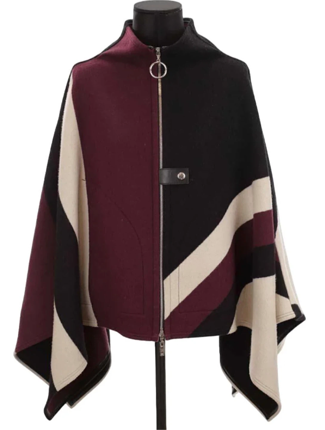 Geometric Zip Poncho Louis