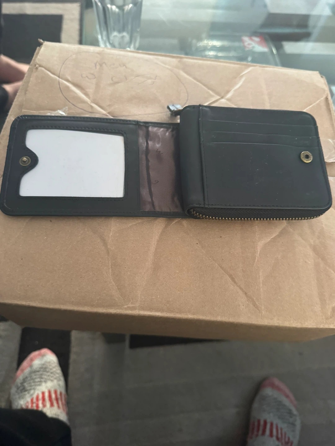 Black Zippered Bifold Wallet - photo 2