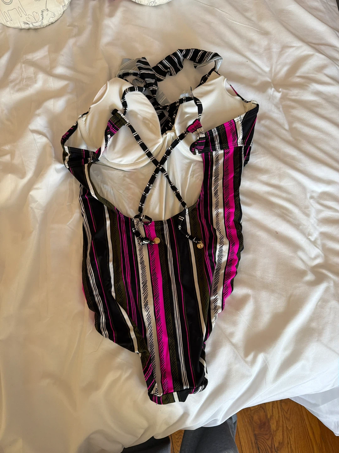 Striped One-Piece Swimsuit - photo 2