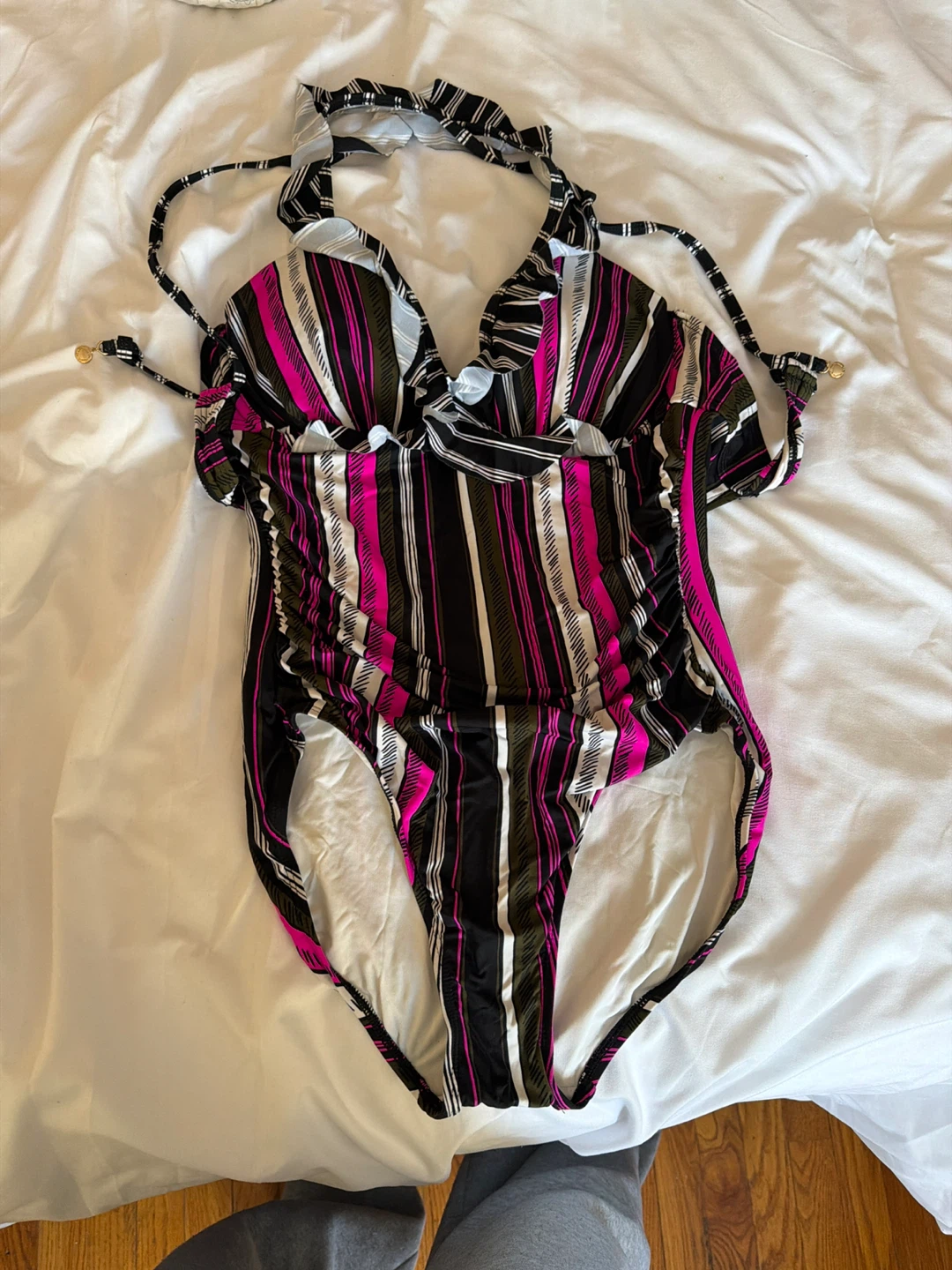 Striped One-Piece Swimsuit