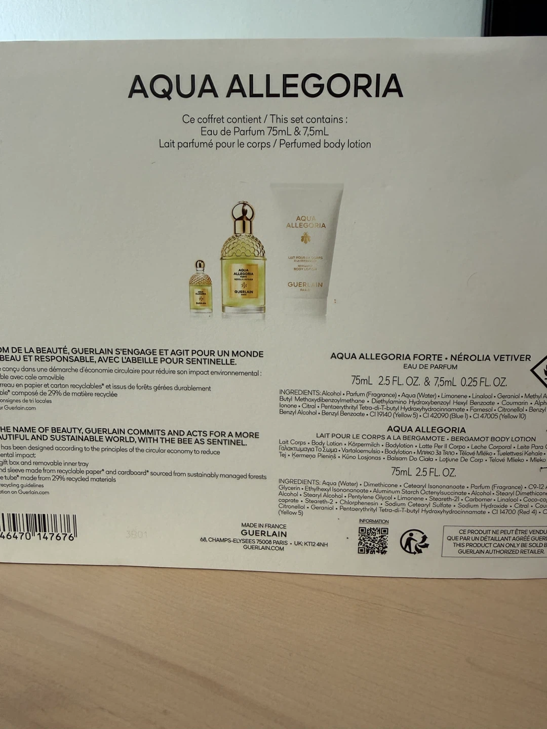 Guerlain Aqua Allegoria Perfume & Body Lotion Set - photo 3