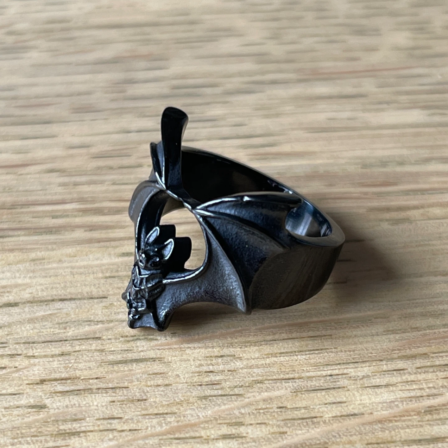 Bat stainless steel ring (size 7) - photo 3