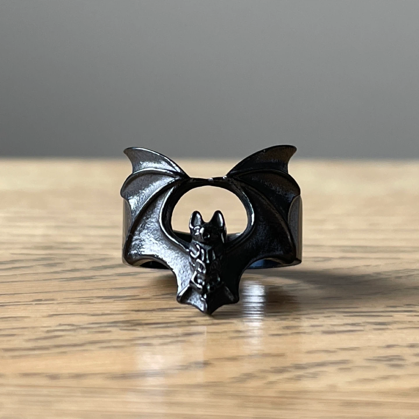 Bat stainless steel ring (size 7)