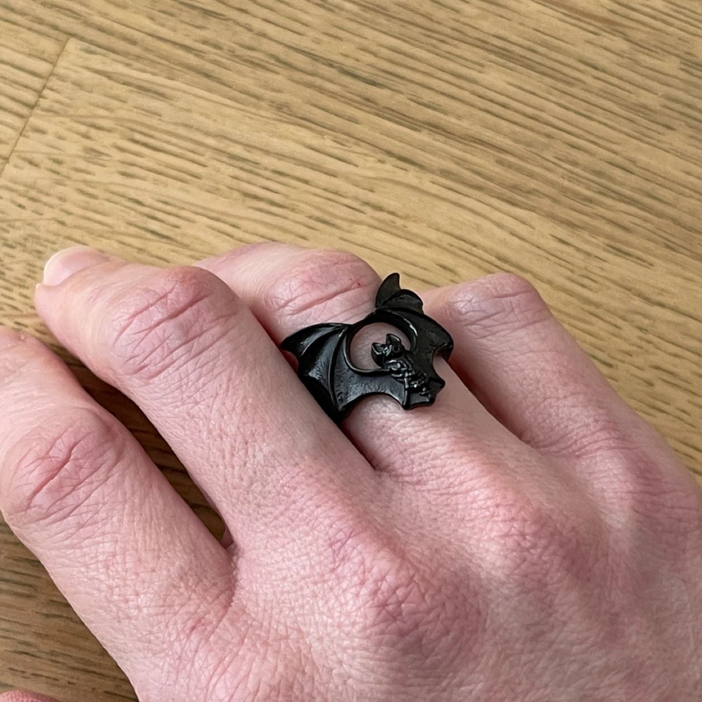 Bat stainless steel ring (size 7) - photo 4