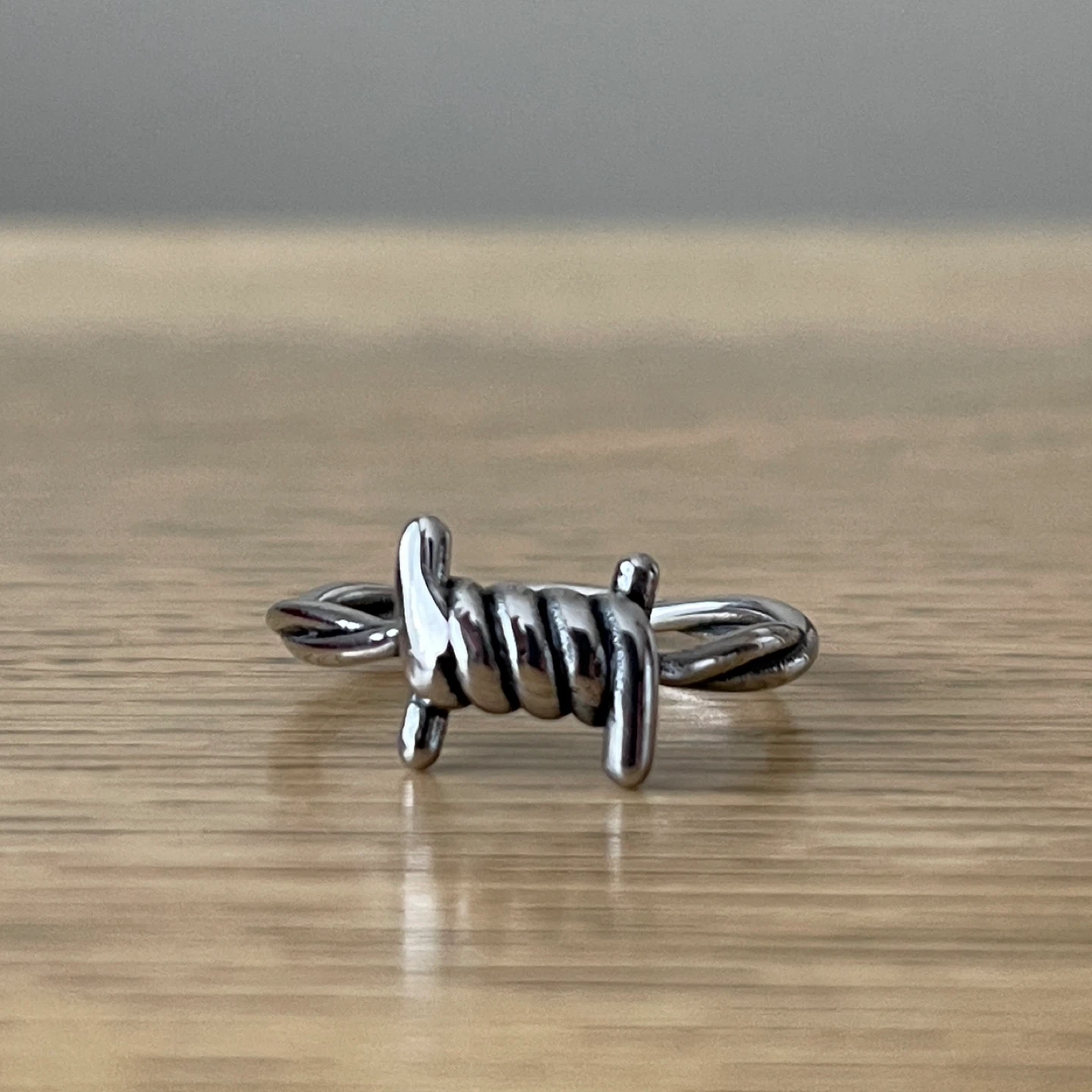 Twisted “barbed wire” titanium ring (size 10) - photo 2
