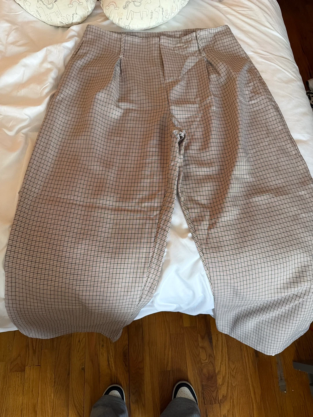 Women's Plaid Wide-Leg Culottes