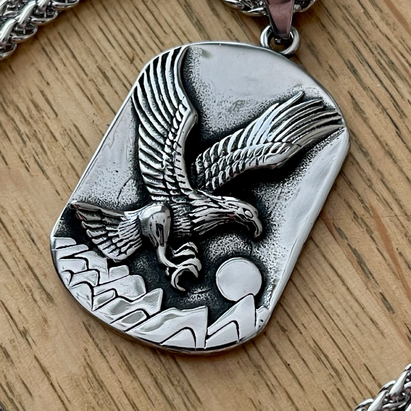 Flying Eagle stainless steel necklace