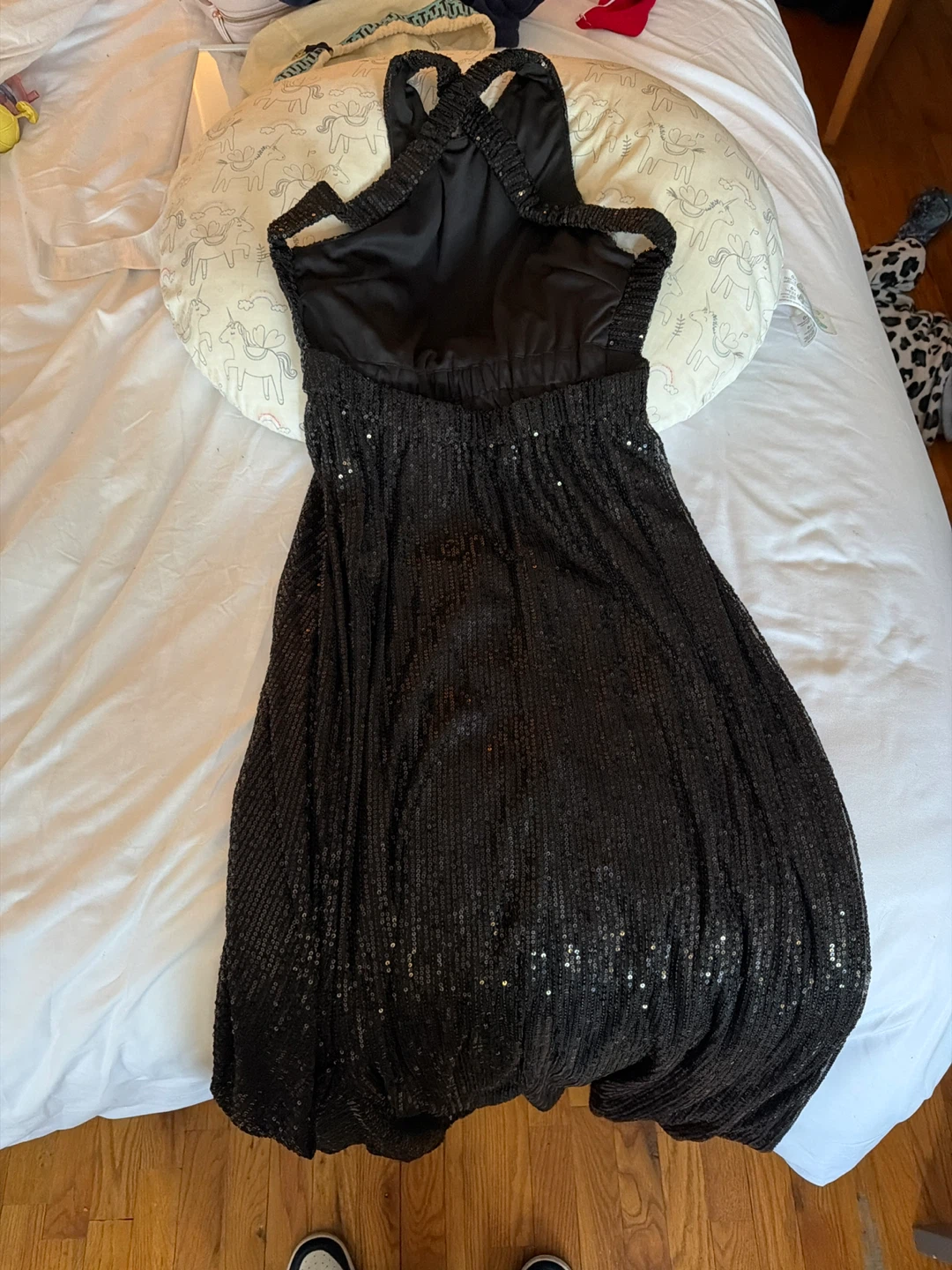 Black Sequin Halter Maxi Dress - photo 2