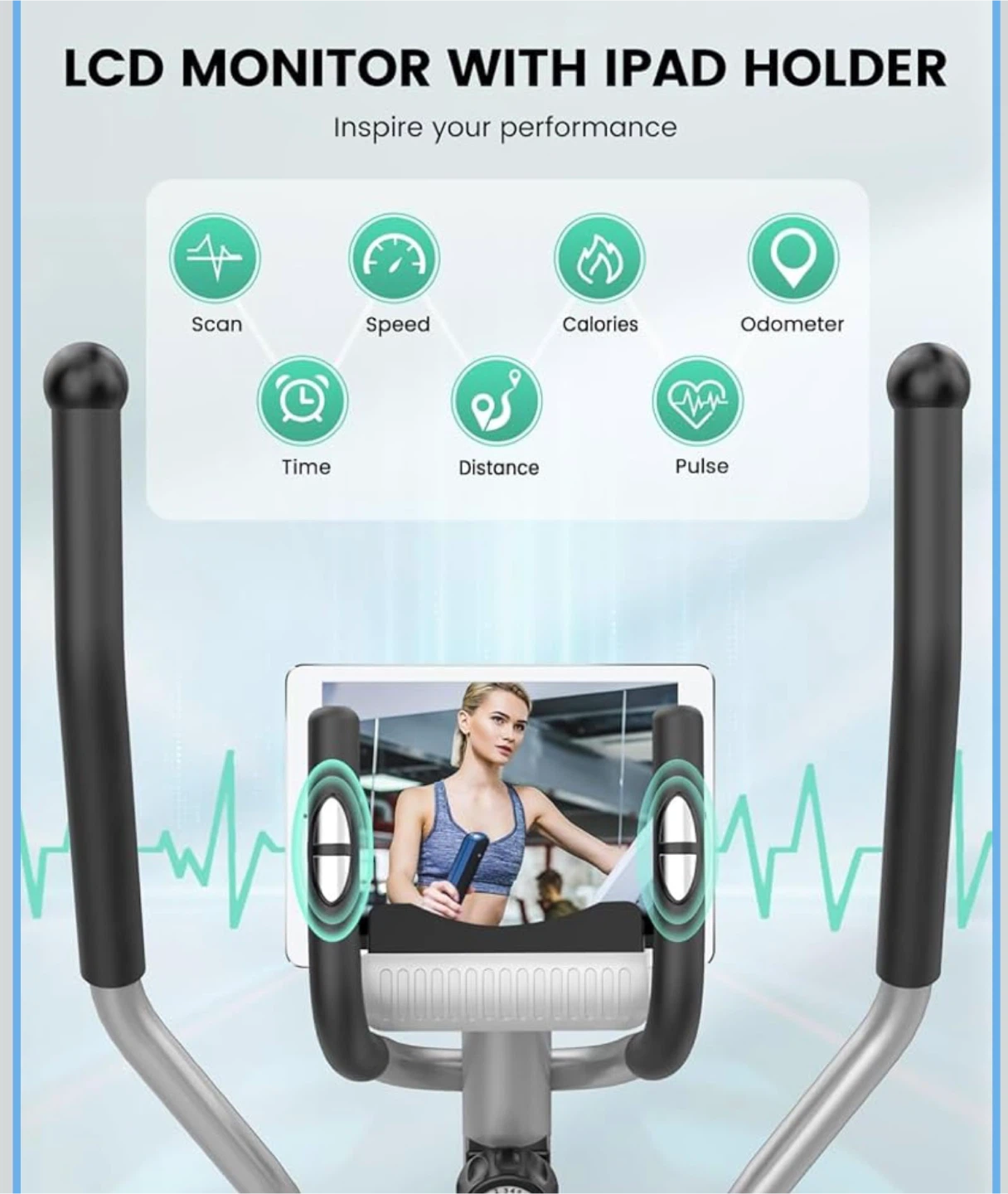 THERUN Elliptical Machine with LCD Monitor - photo 3