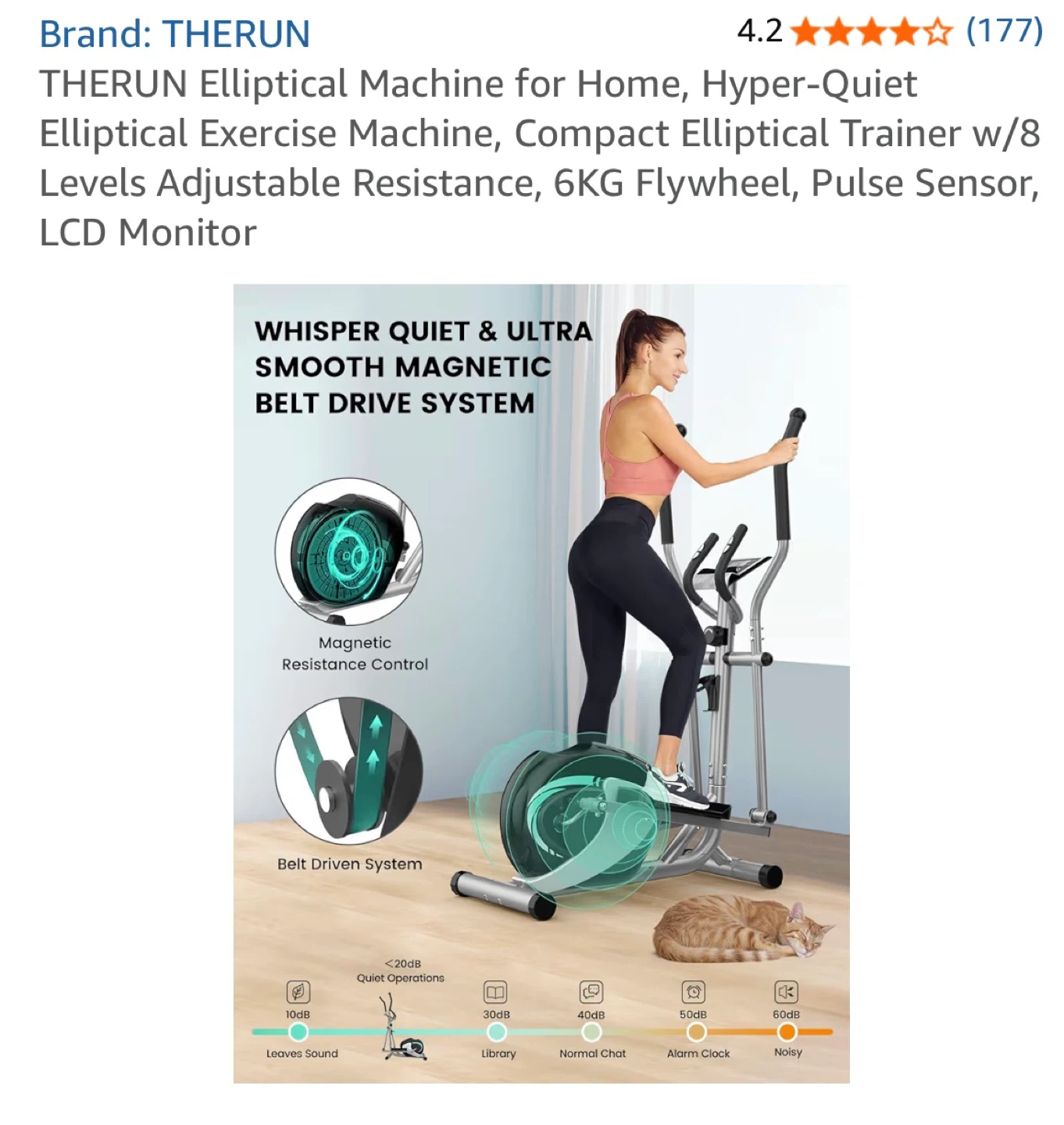 THERUN Elliptical Machine with LCD Monitor - photo 2