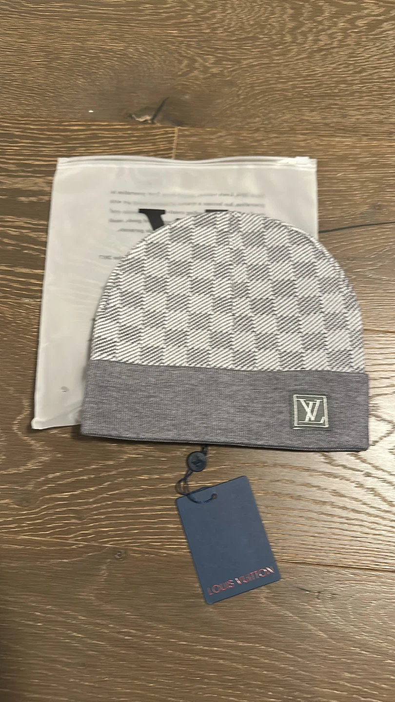 Louis Vuitton white beanie