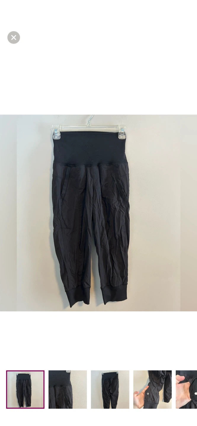 Lululemon Black Jogger Pants Size 2