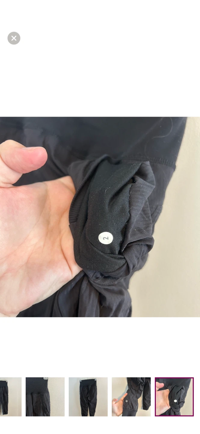 Lululemon Black Jogger Pants Size 2 - photo 5